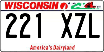 WI license plate 221XZL
