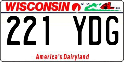WI license plate 221YDG