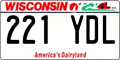 WI license plate 221YDL