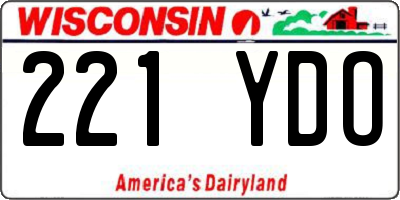 WI license plate 221YDO