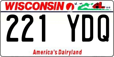 WI license plate 221YDQ