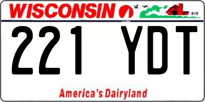 WI license plate 221YDT