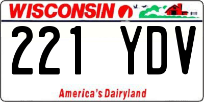 WI license plate 221YDV