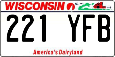 WI license plate 221YFB
