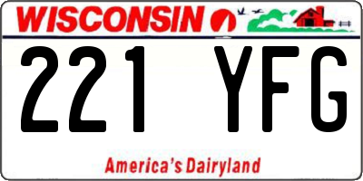 WI license plate 221YFG
