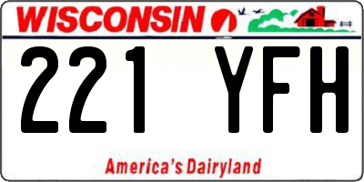 WI license plate 221YFH