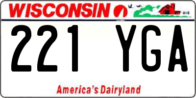 WI license plate 221YGA