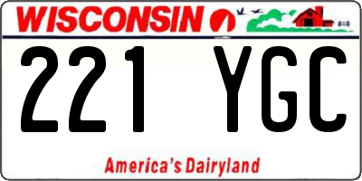 WI license plate 221YGC