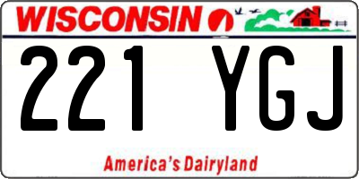 WI license plate 221YGJ
