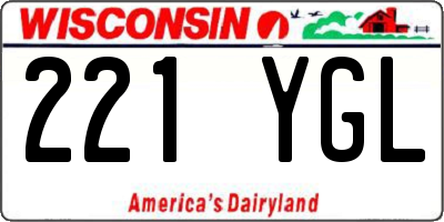 WI license plate 221YGL