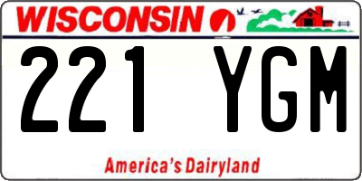 WI license plate 221YGM