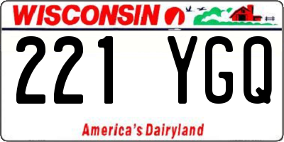 WI license plate 221YGQ