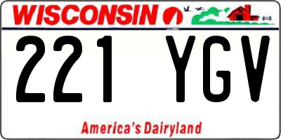 WI license plate 221YGV