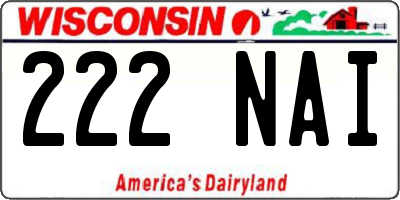 WI license plate 222NAI