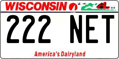 WI license plate 222NET