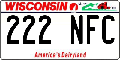 WI license plate 222NFC