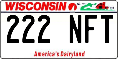 WI license plate 222NFT
