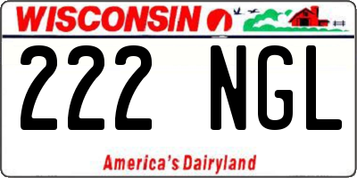 WI license plate 222NGL