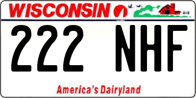 WI license plate 222NHF