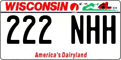WI license plate 222NHH