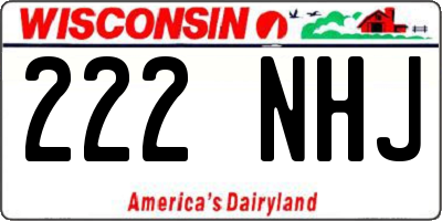 WI license plate 222NHJ