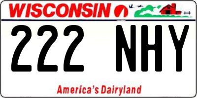 WI license plate 222NHY