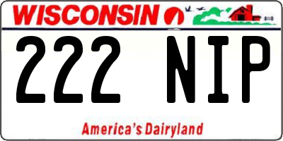 WI license plate 222NIP