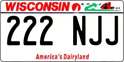 WI license plate 222NJJ