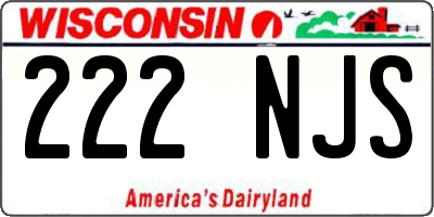 WI license plate 222NJS