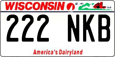 WI license plate 222NKB