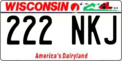 WI license plate 222NKJ