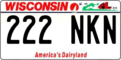 WI license plate 222NKN