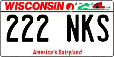 WI license plate 222NKS