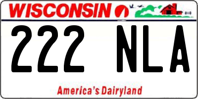 WI license plate 222NLA