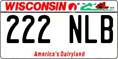 WI license plate 222NLB