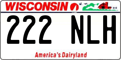 WI license plate 222NLH