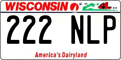 WI license plate 222NLP