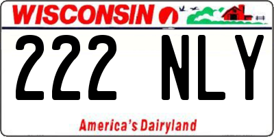 WI license plate 222NLY