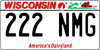 WI license plate 222NMG