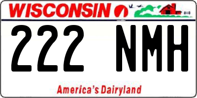 WI license plate 222NMH