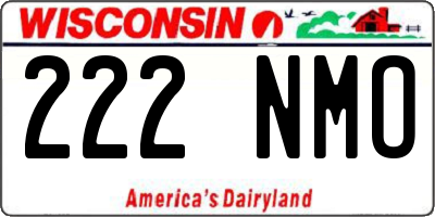 WI license plate 222NMO