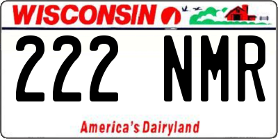 WI license plate 222NMR