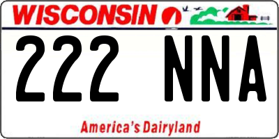 WI license plate 222NNA