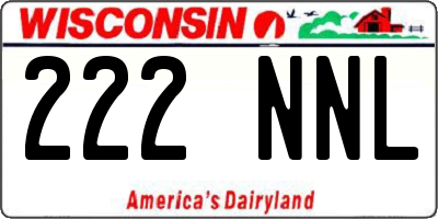 WI license plate 222NNL