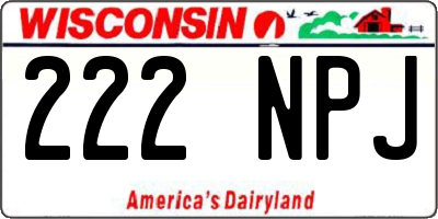 WI license plate 222NPJ