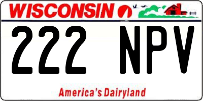 WI license plate 222NPV