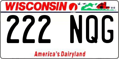 WI license plate 222NQG