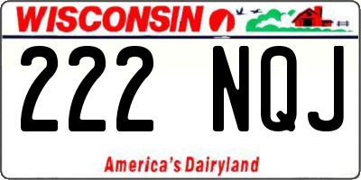 WI license plate 222NQJ