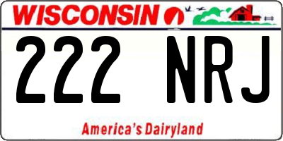 WI license plate 222NRJ