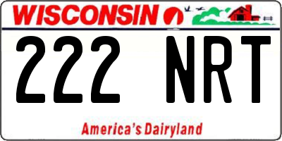 WI license plate 222NRT